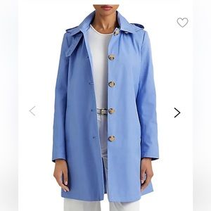 RL French Blue Hooded Trench Coat